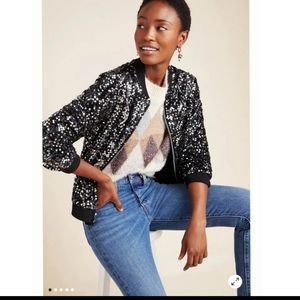 Anthropologie Sanctuary Diana Sequined Blazer Jacket